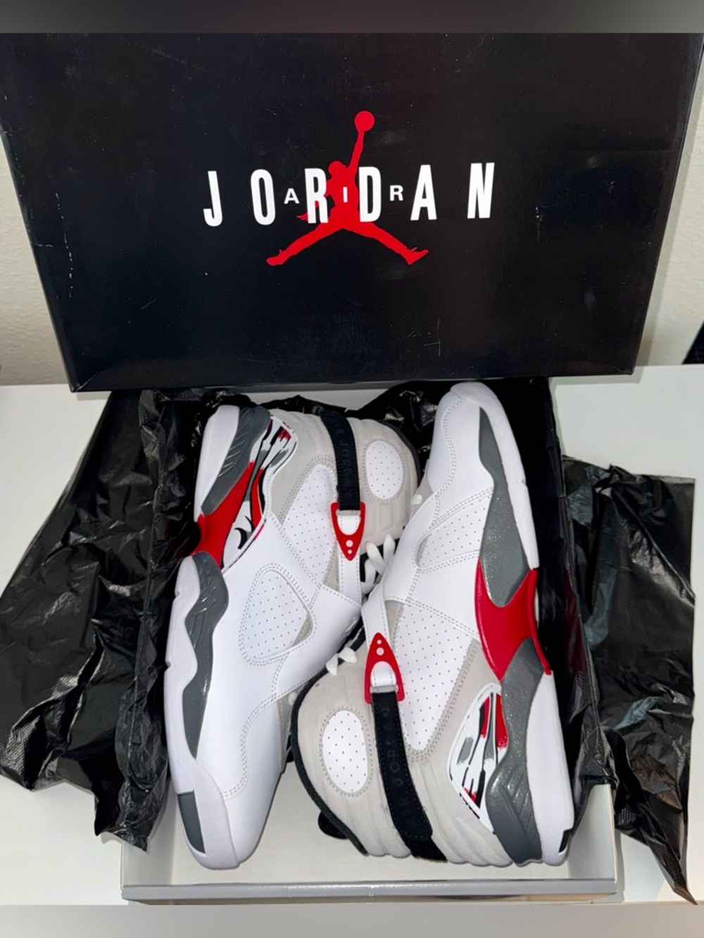 Jordan White Red Gray Retro Basketball Shoes